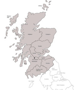 Counties Map Scotland